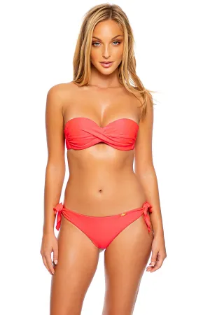COSITA BUENA - Underwire Push Up Bandeau Top & Cayo Coco  Bottom • Bombshell Red