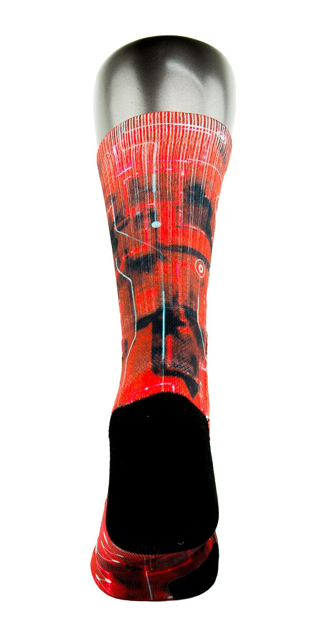 Crimson Laser Red CES Custom Socks