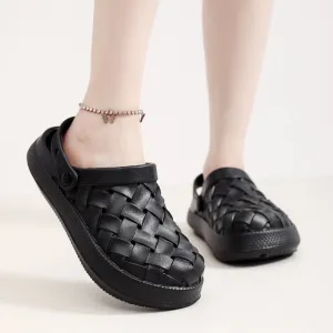 Cross-woven Clogs, Dual-use Slippers Outdoor Garden  and indoor Women Shoes