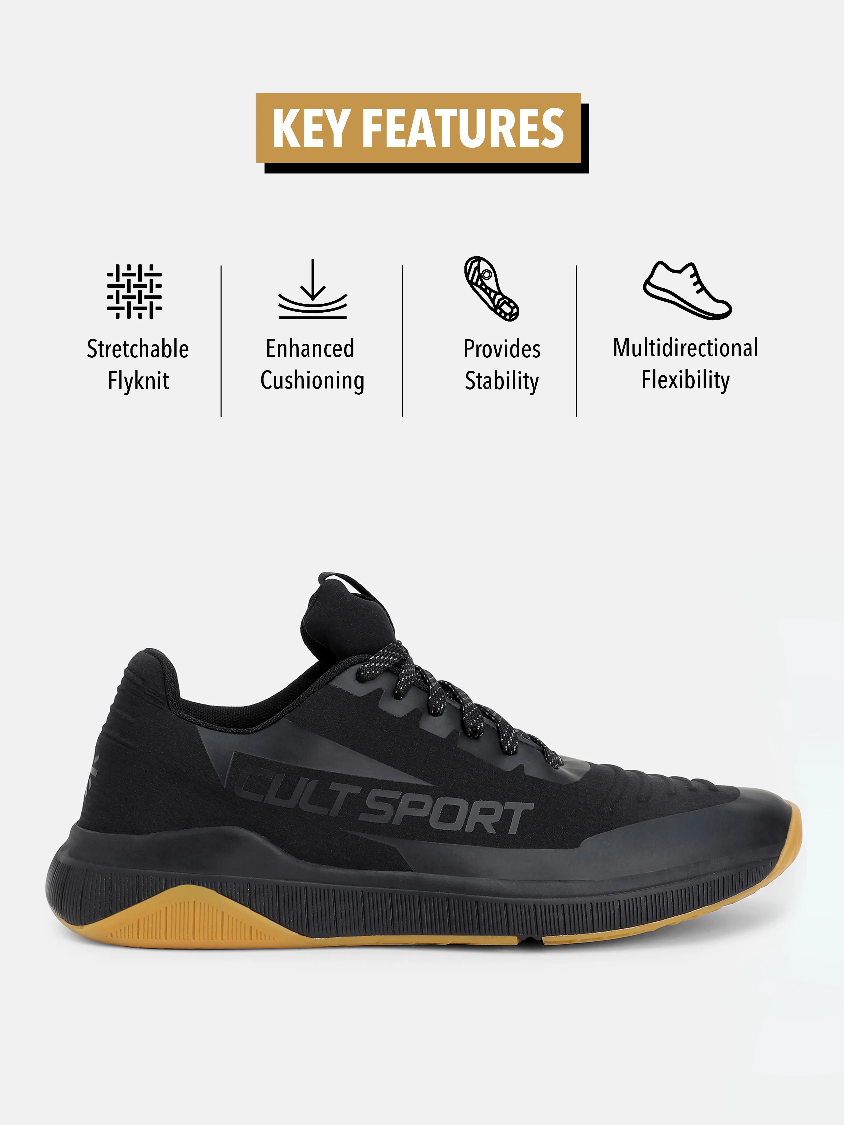 cult X1 Men Training Shoes - Black