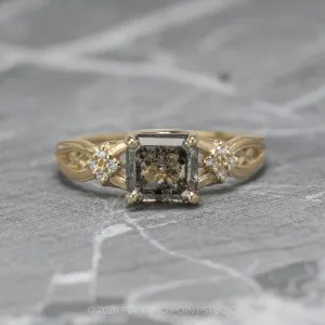 Custom Asscher Diamond Woven Engagement Ring