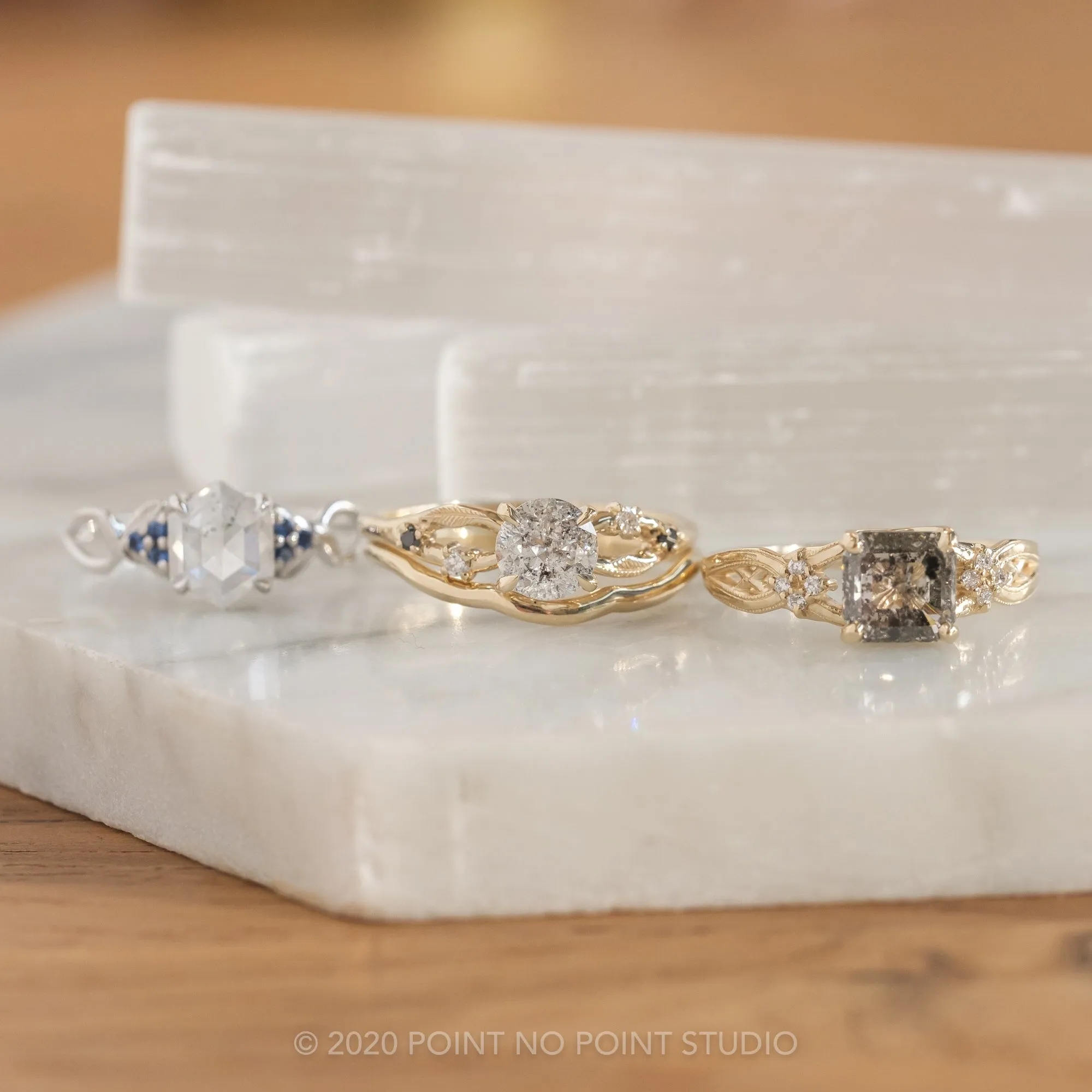 Custom Asscher Diamond Woven Engagement Ring