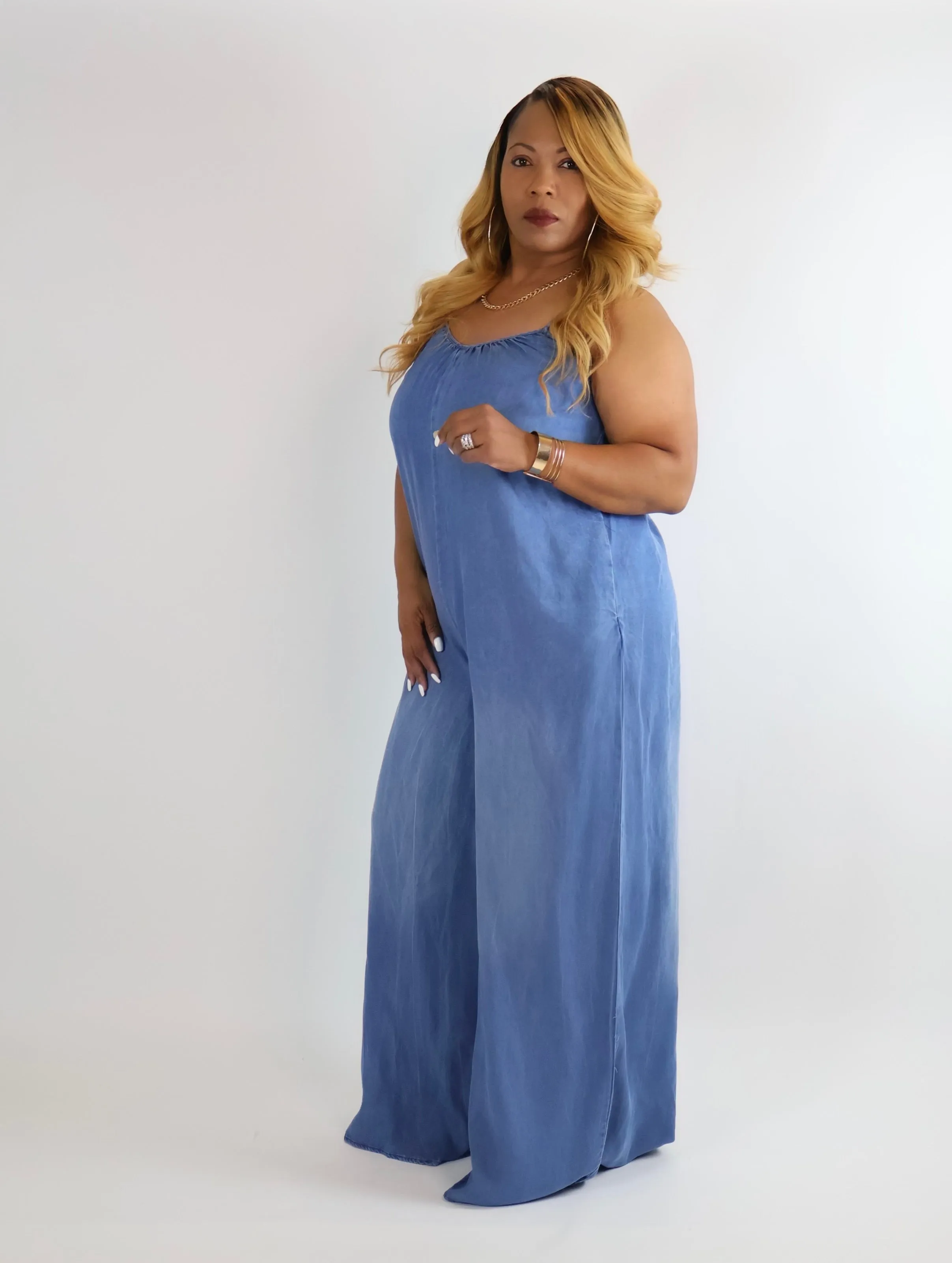 DENIM DREAM WIDE-LEG JUMPSUIT