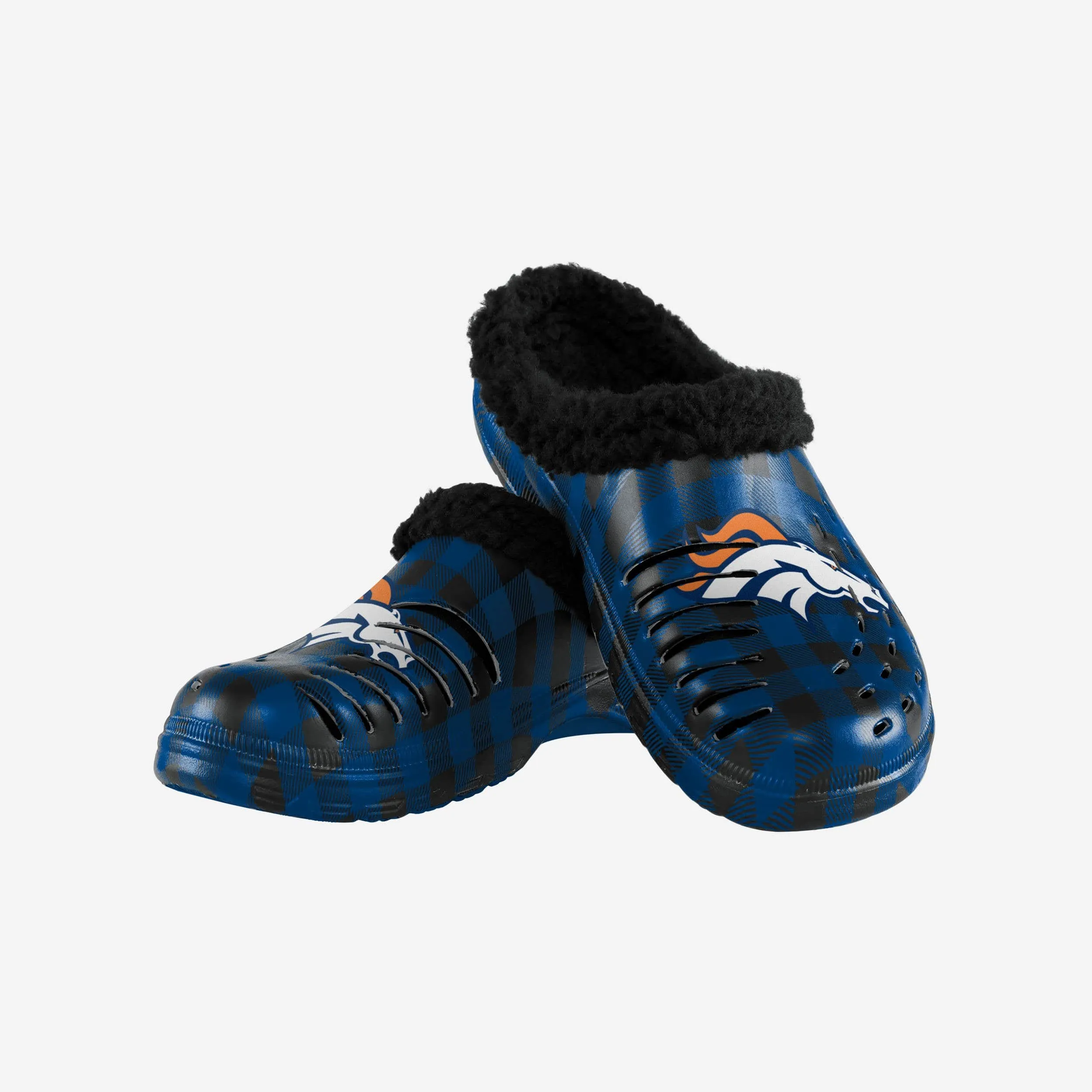 Denver Broncos Sherpa Lined Buffalo Check Clog