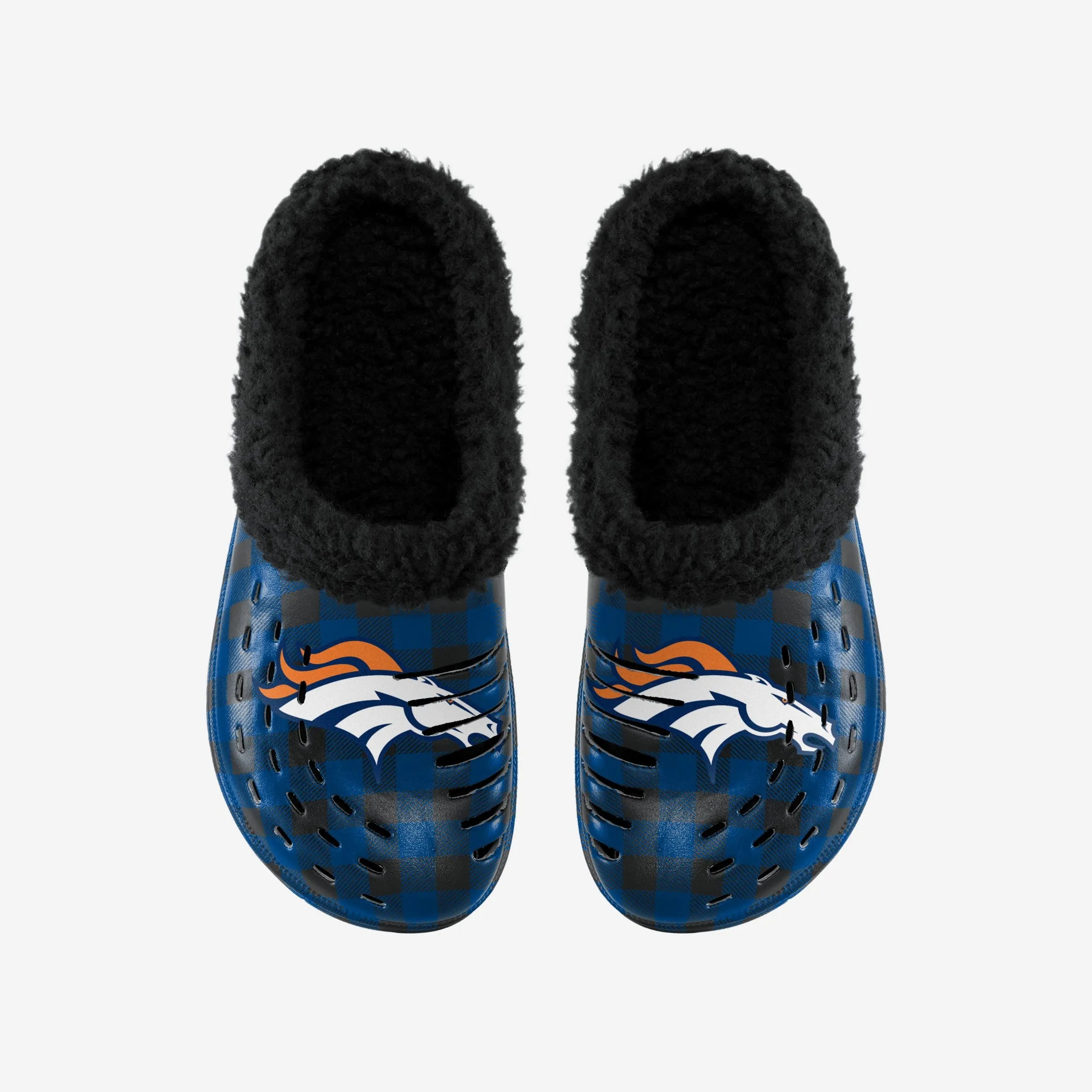 Denver Broncos Sherpa Lined Buffalo Check Clog