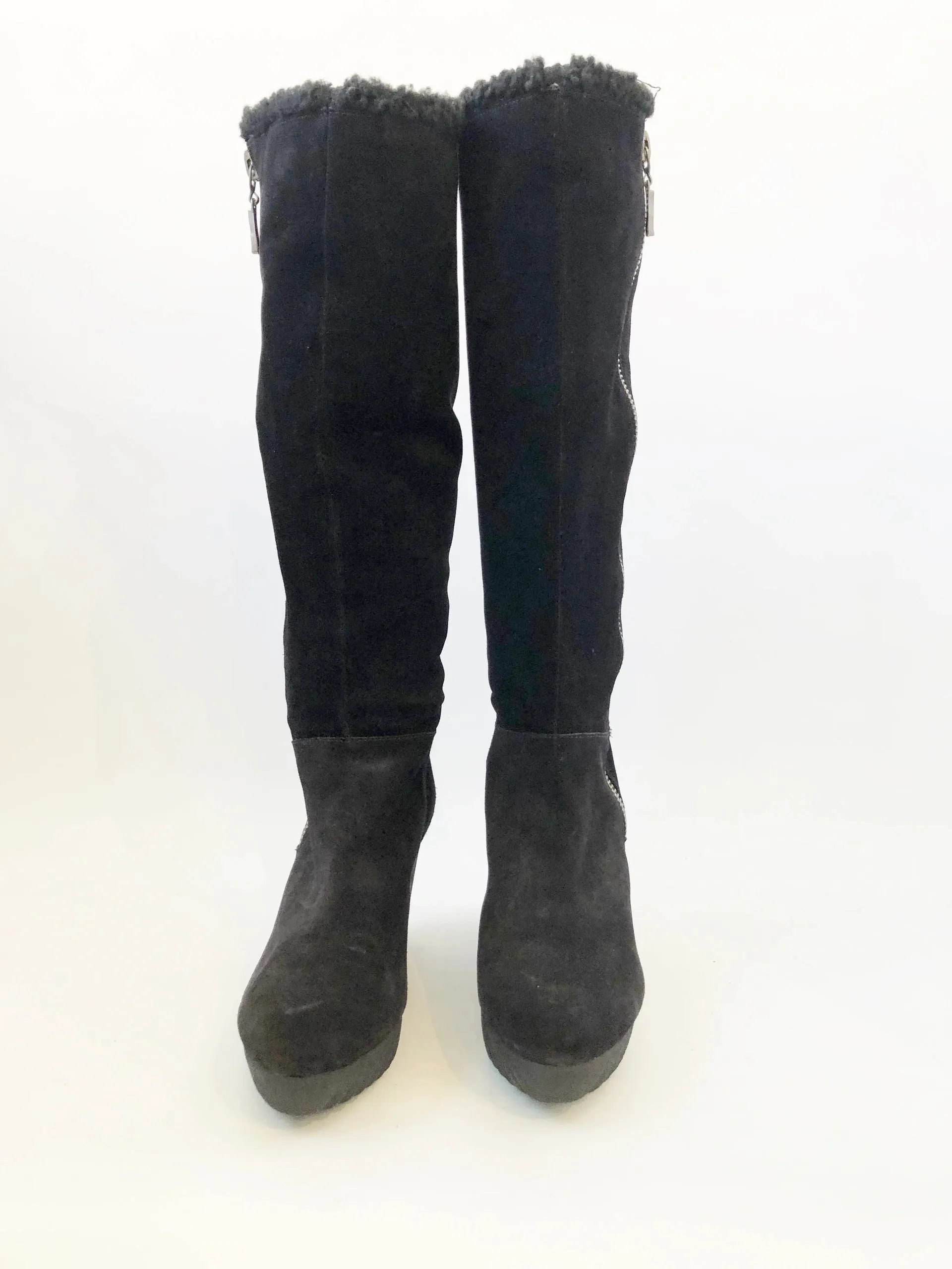 Diane Von Furstenberg Shearling Lined Boots Size 7