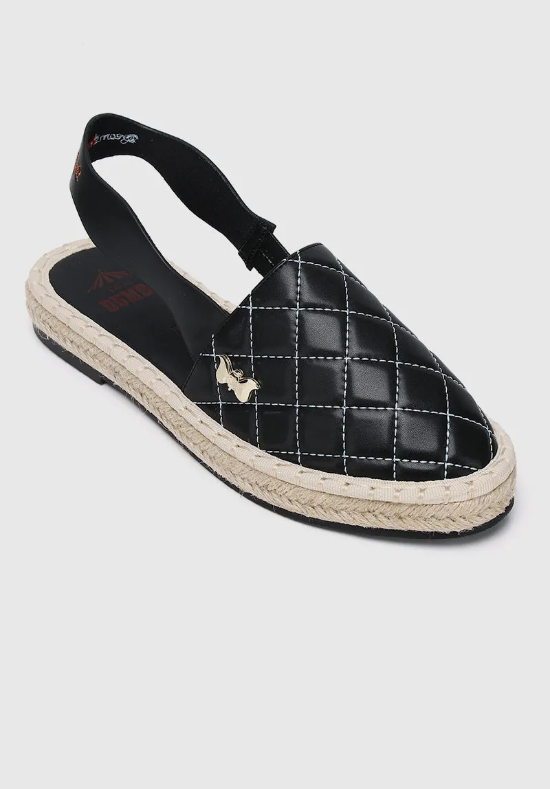 Disney Dumbo Dreams Take Flight Rounded Toe Slip Ons & Espadrilles (Black)