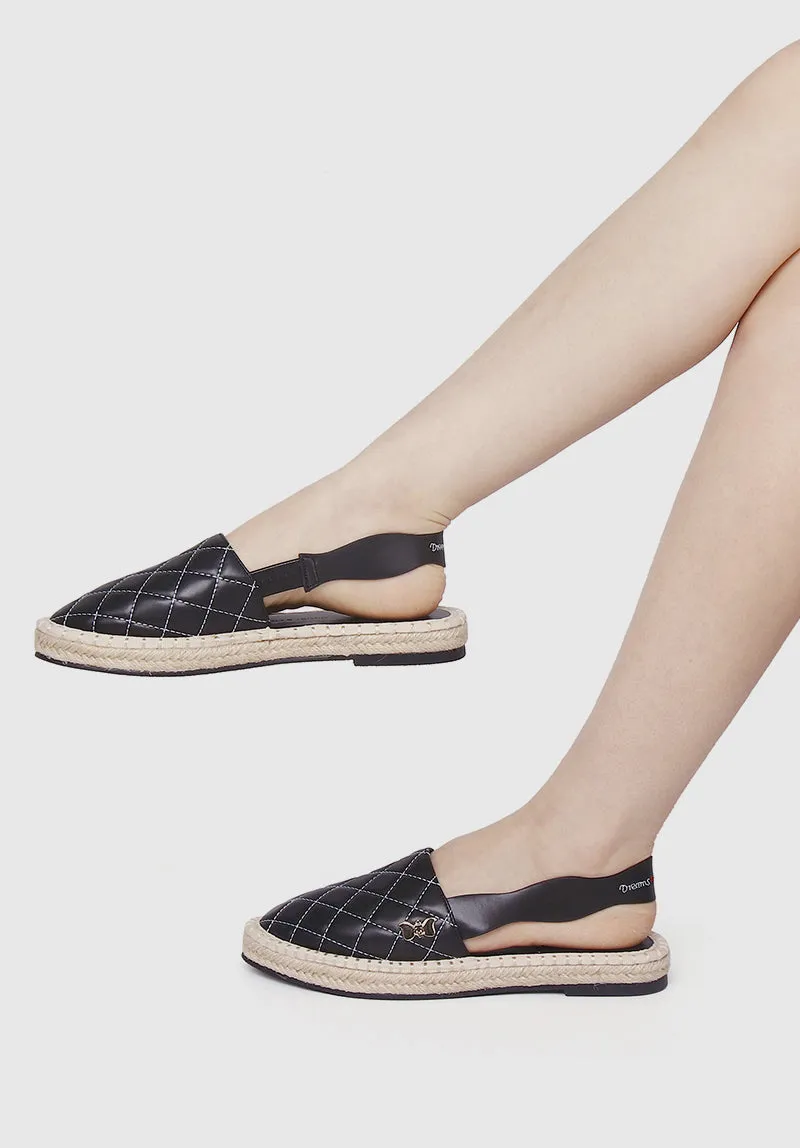 Disney Dumbo Dreams Take Flight Rounded Toe Slip Ons & Espadrilles (Black)