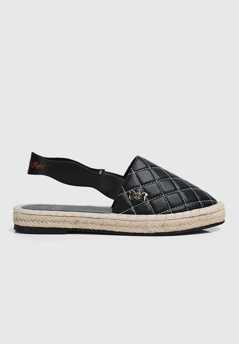 Disney Dumbo Dreams Take Flight Rounded Toe Slip Ons & Espadrilles (Black)