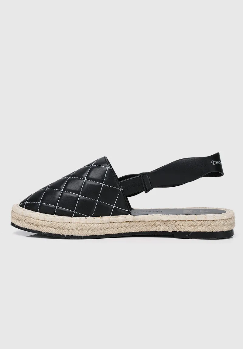 Disney Dumbo Dreams Take Flight Rounded Toe Slip Ons & Espadrilles (Black)