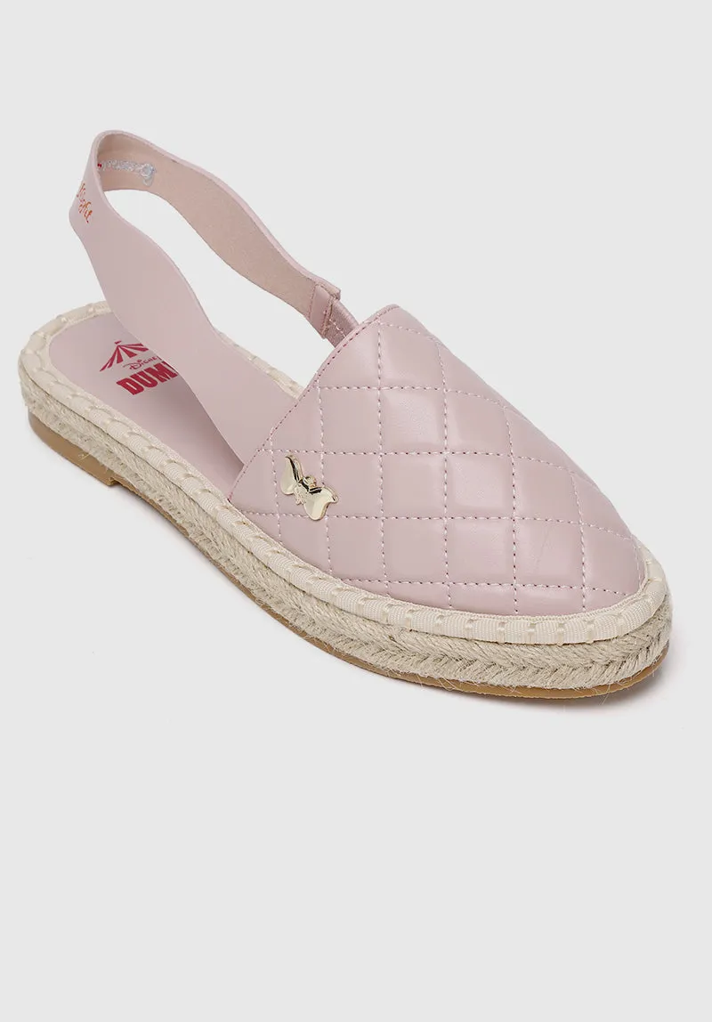 Disney Dumbo Dreams Take Flight Rounded Toe Slip Ons & Espadrilles (Pink)