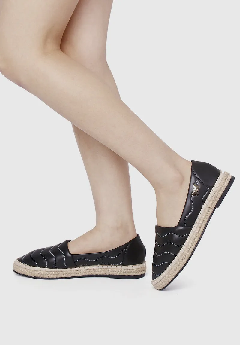 Disney Dumbo Little Side Kick Rounded Toe Slip Ons & Espadrilles (Black)