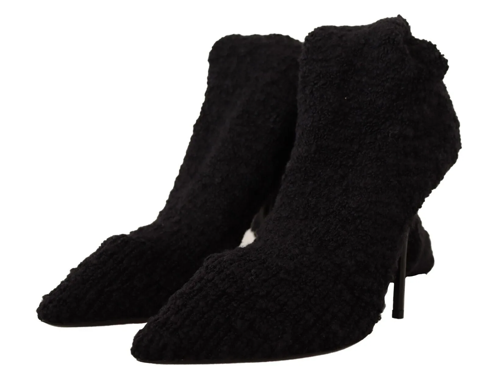 Dolce & Gabbana Black Chic Stretch Sock Boots