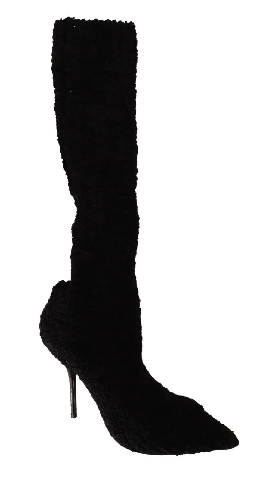 Dolce & Gabbana Black Chic Stretch Sock Boots
