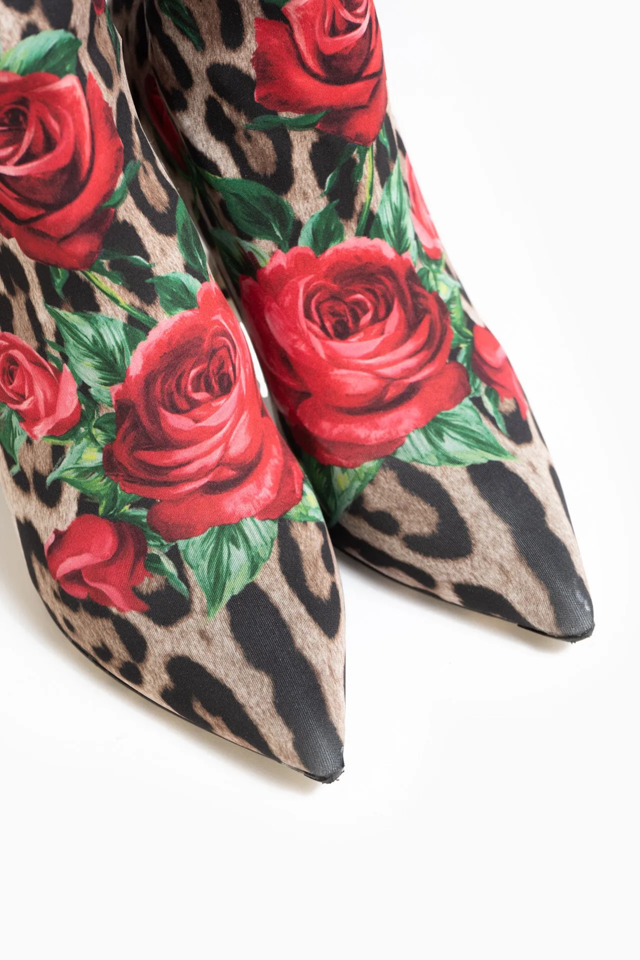 Dolce&Gabbana Leopard Lycra Boots - Size 39