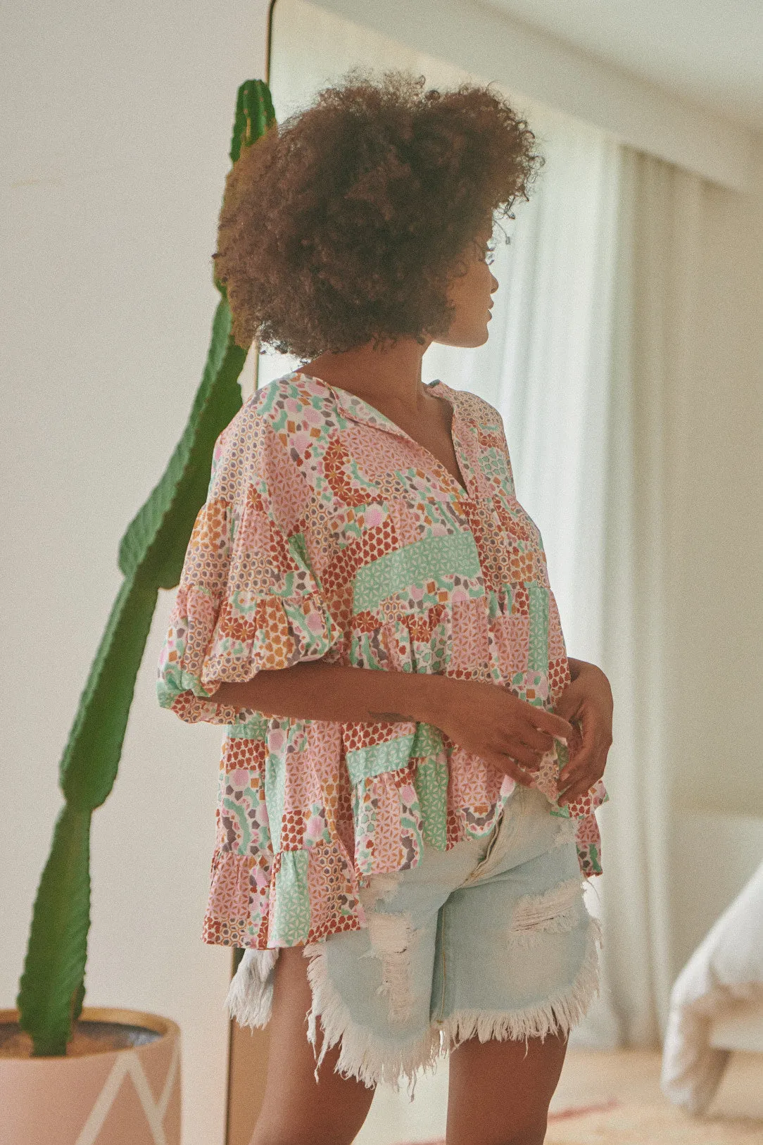 Dusty Print Adia Top
