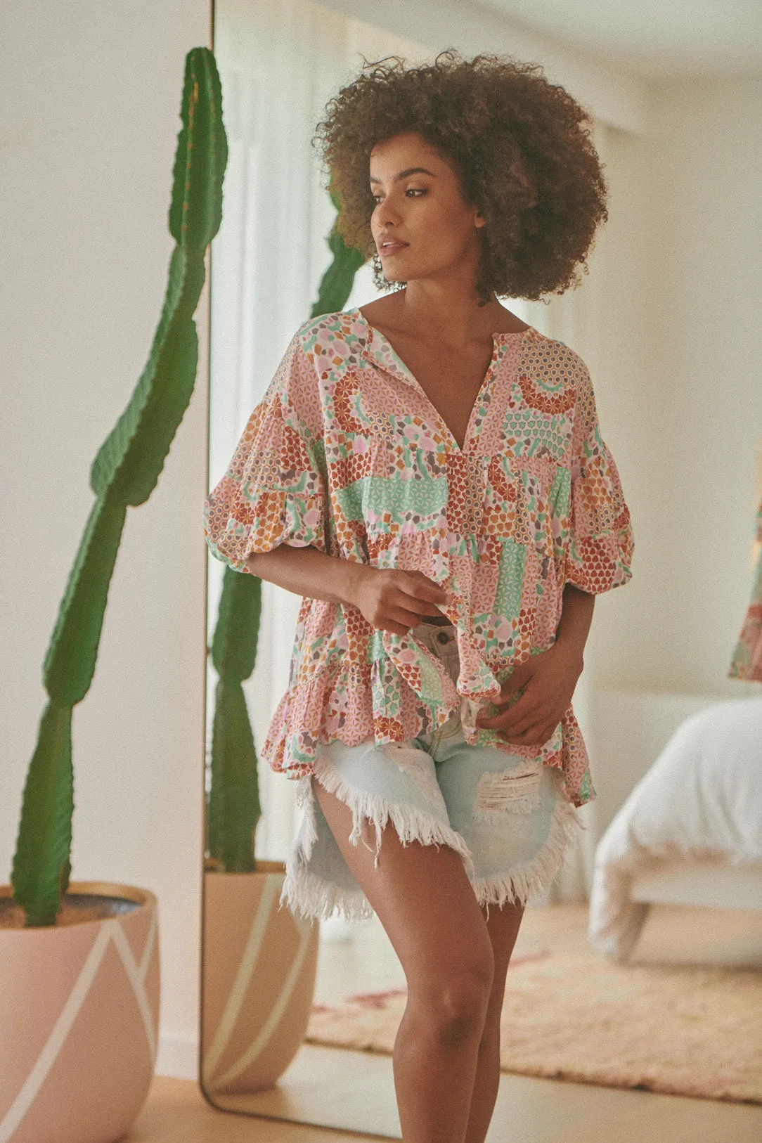 Dusty Print Adia Top