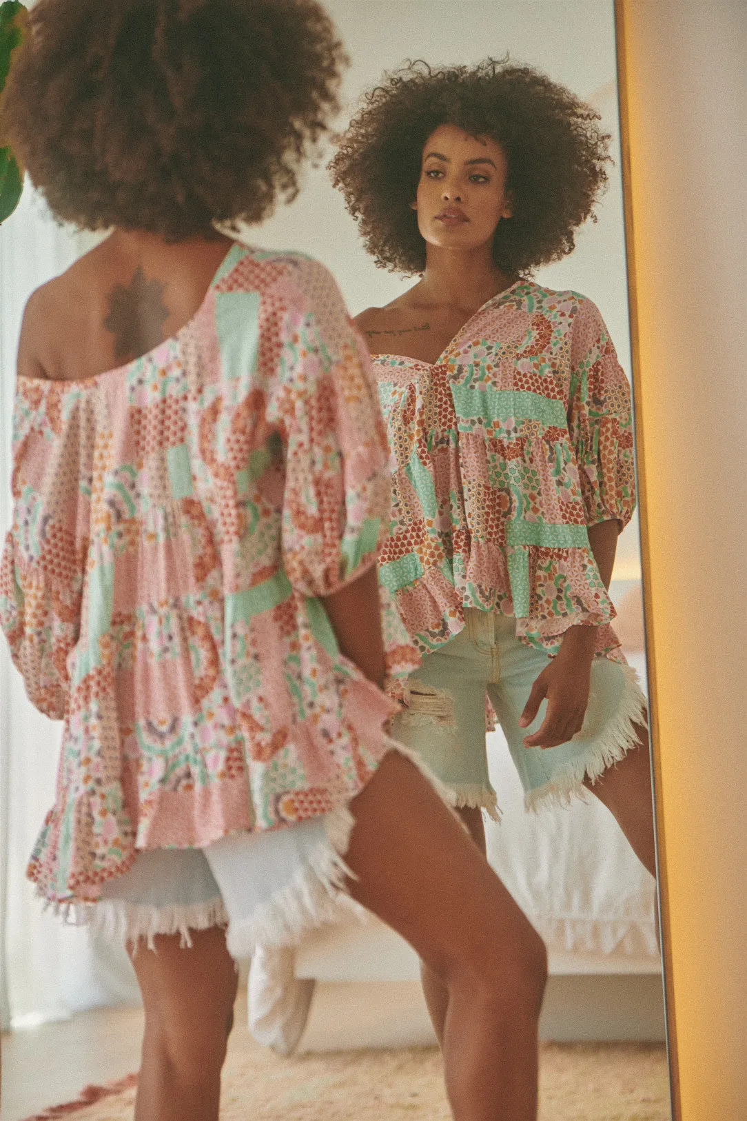 Dusty Print Adia Top