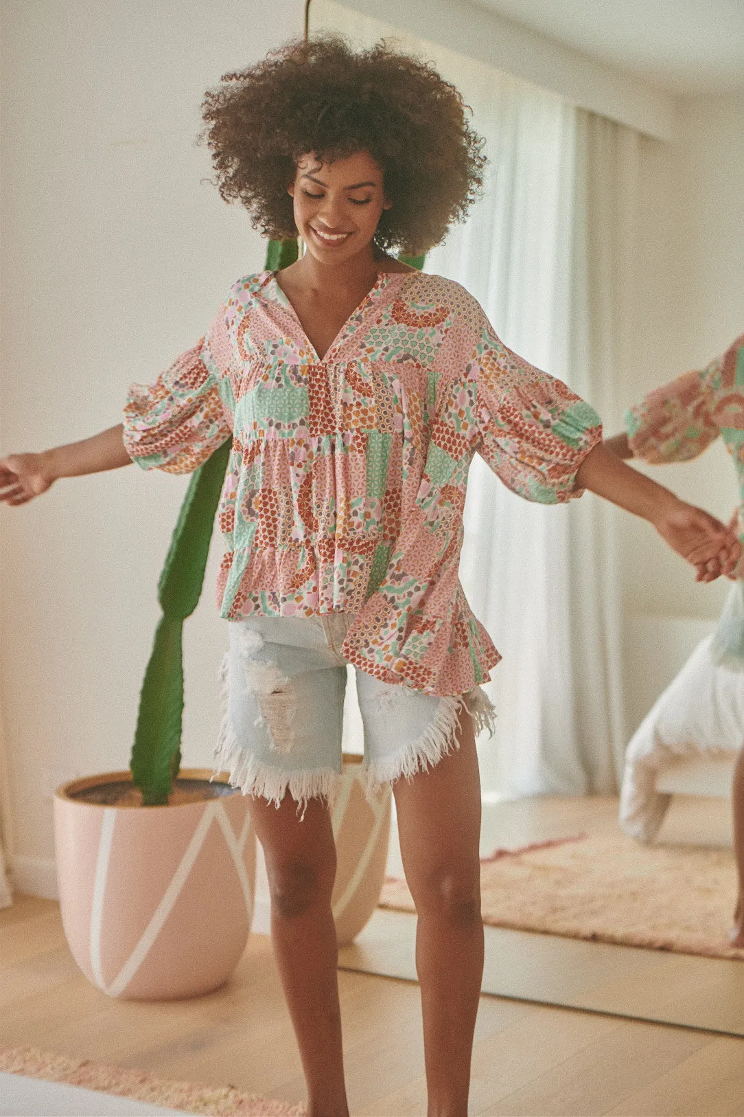 Dusty Print Adia Top
