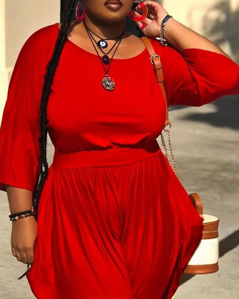 Effortless Chic Loose-Fit Long Sleeve Top and Relaxed Pants Set