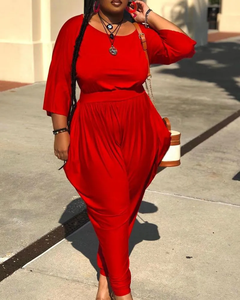 Effortless Chic Loose-Fit Long Sleeve Top and Relaxed Pants Set