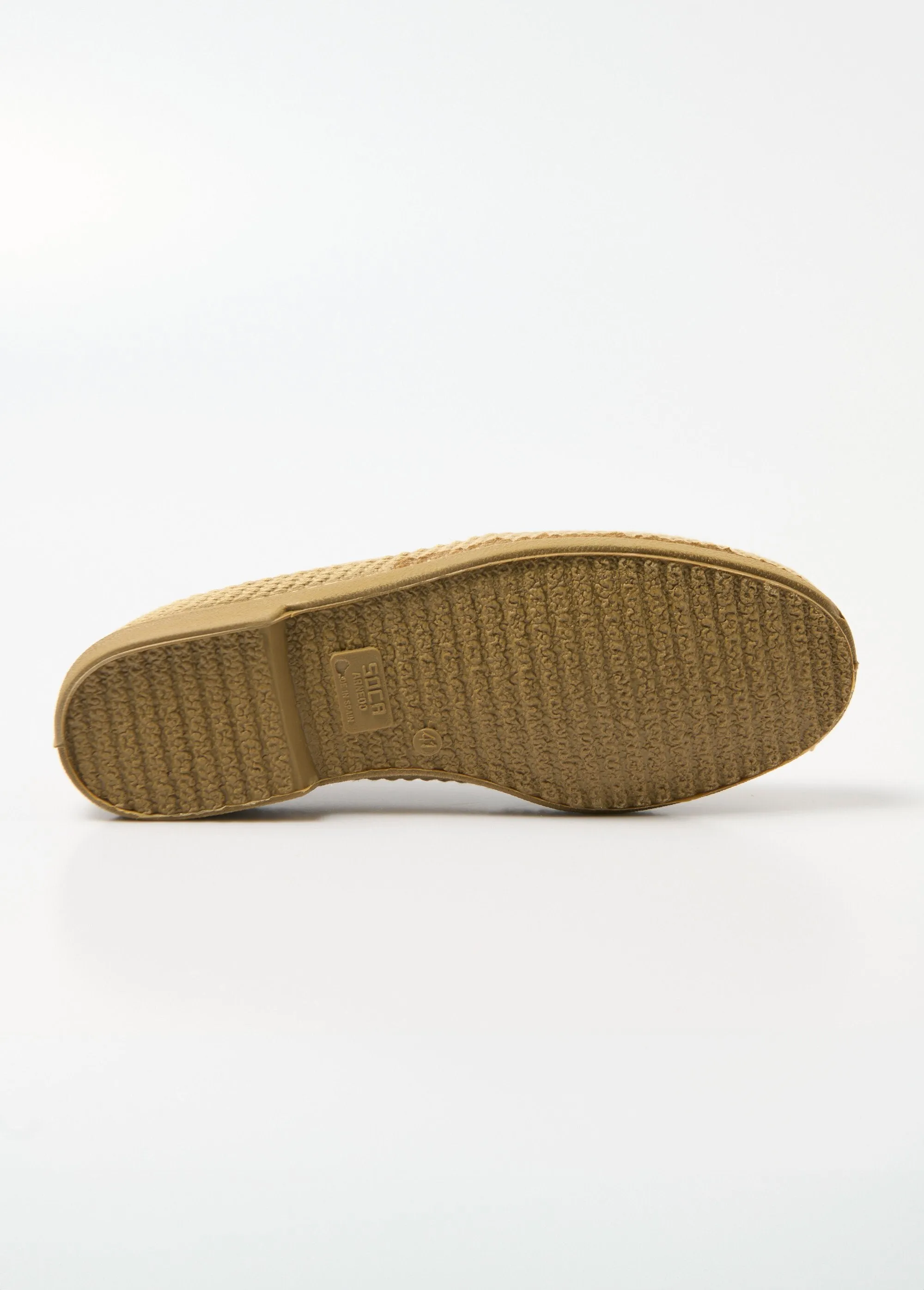 Elasticated perforated canvas loafers