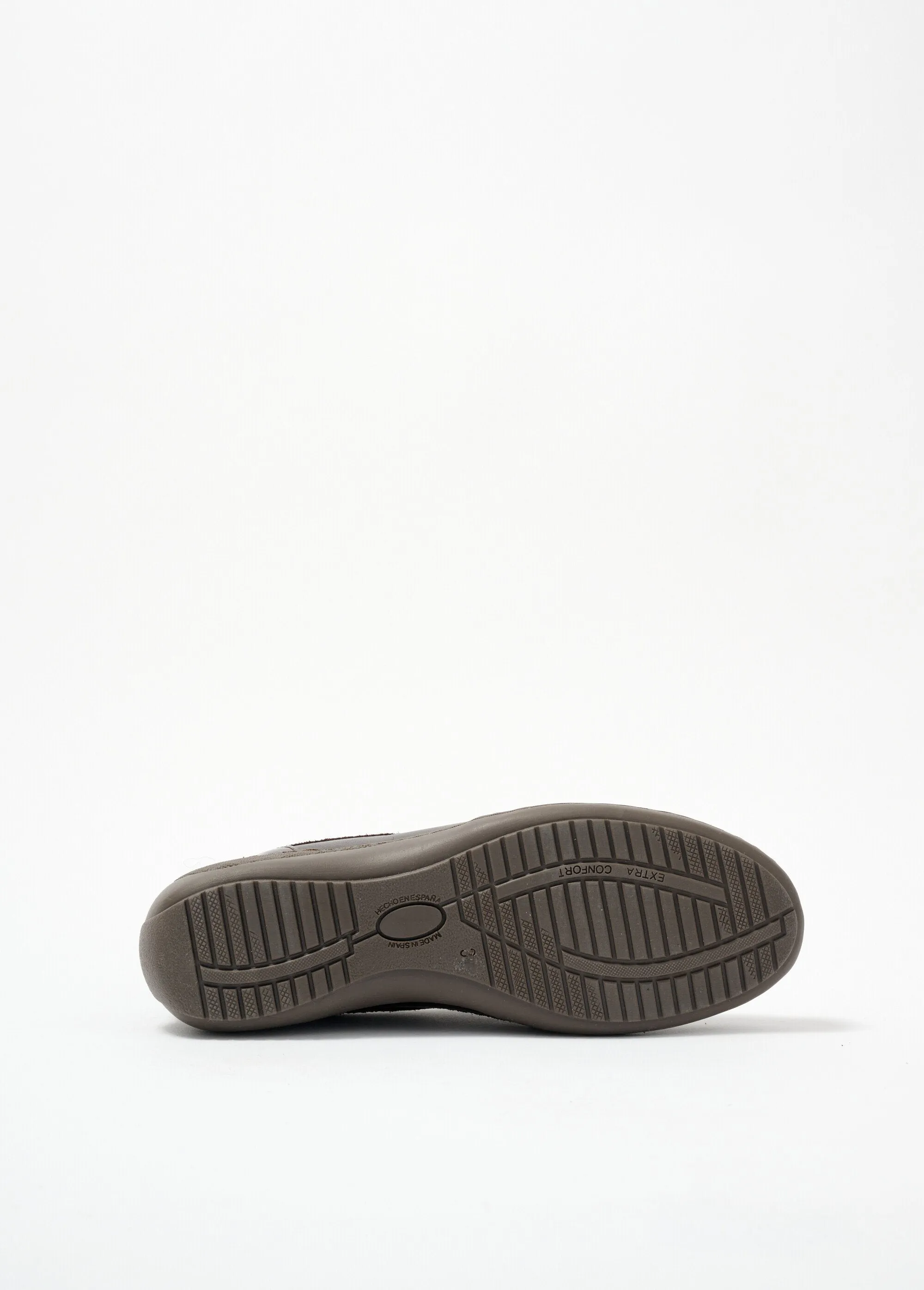 Elasticated wedge loafers large width leather