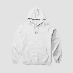 eS Mini Script Pullover Hoodie White