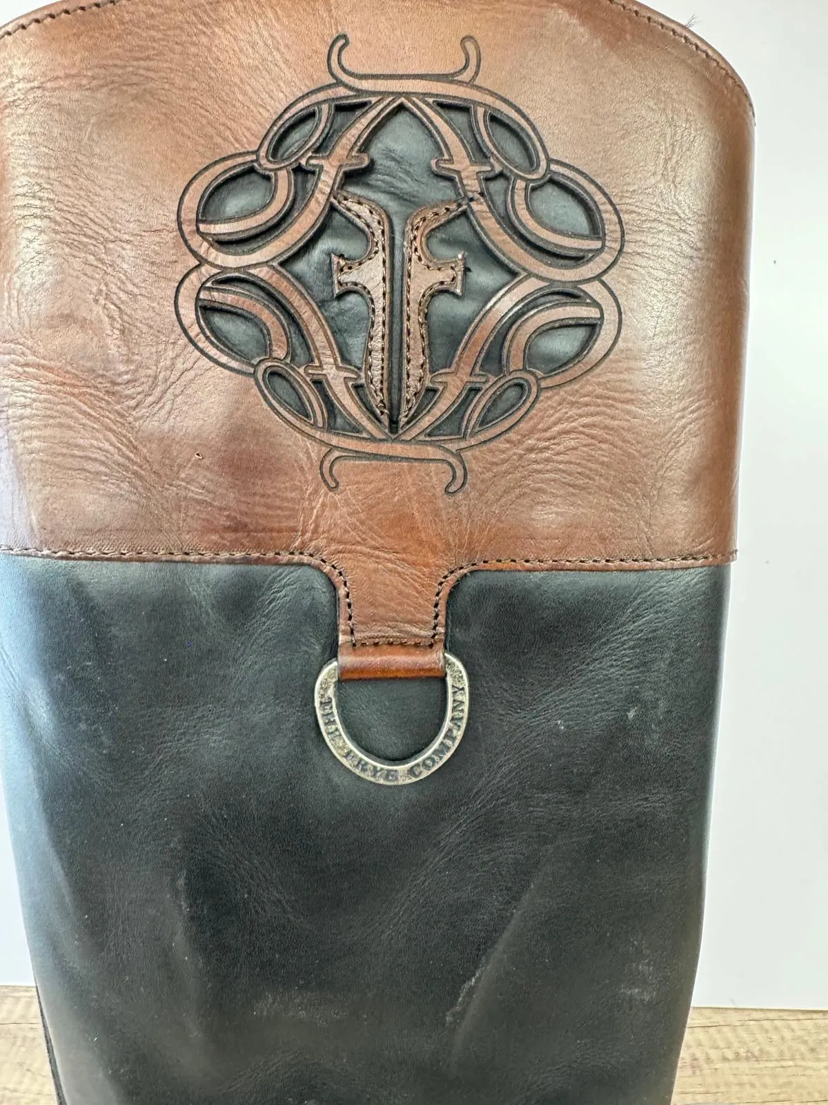 FRYE TALL MELISSA MONOGRAM RIDING BOOTS