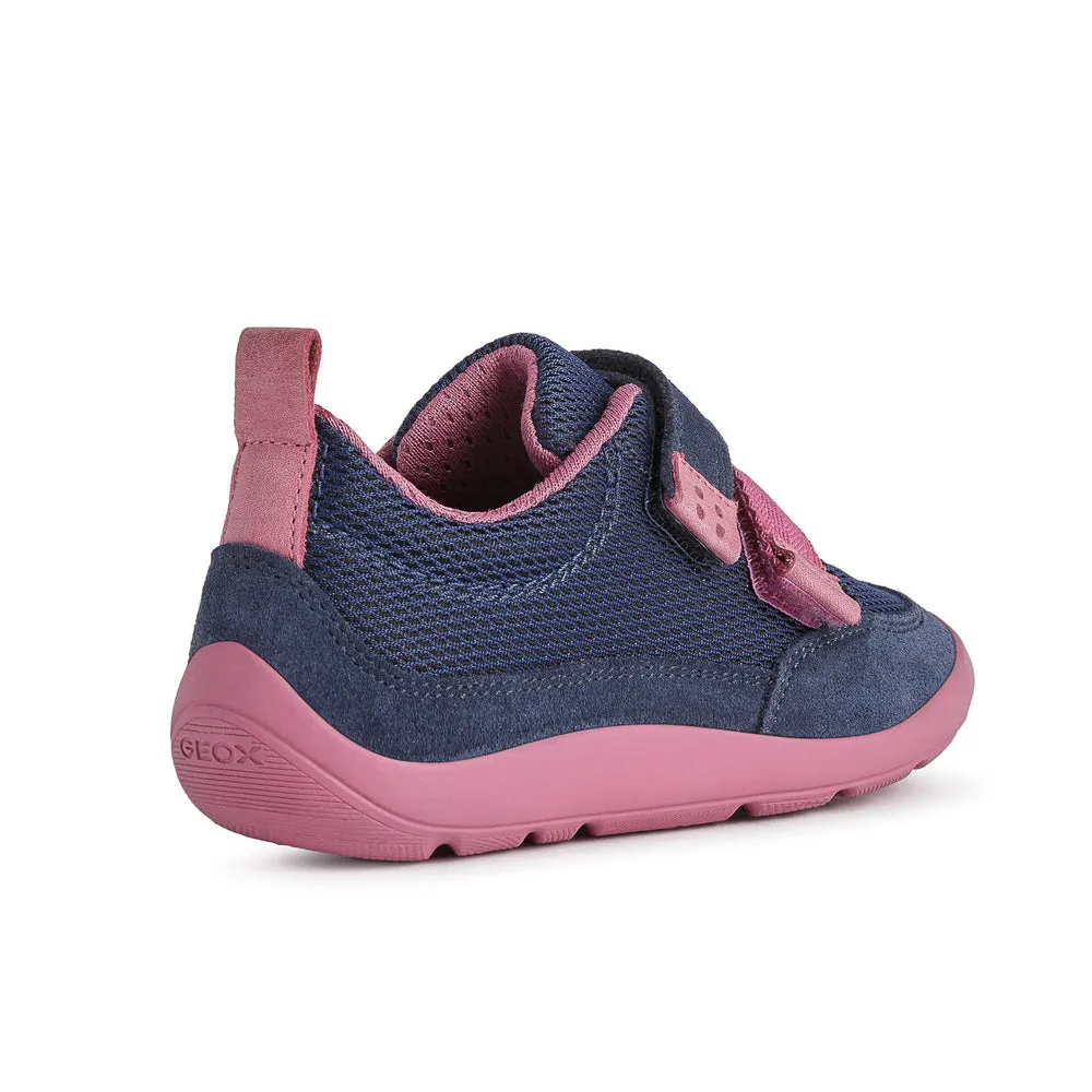 Geox J Barefeel Girl Navy/Fuchsia Trainers