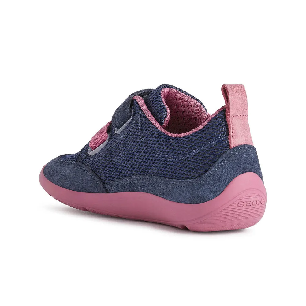 Geox J Barefeel Girl Navy/Fuchsia Trainers