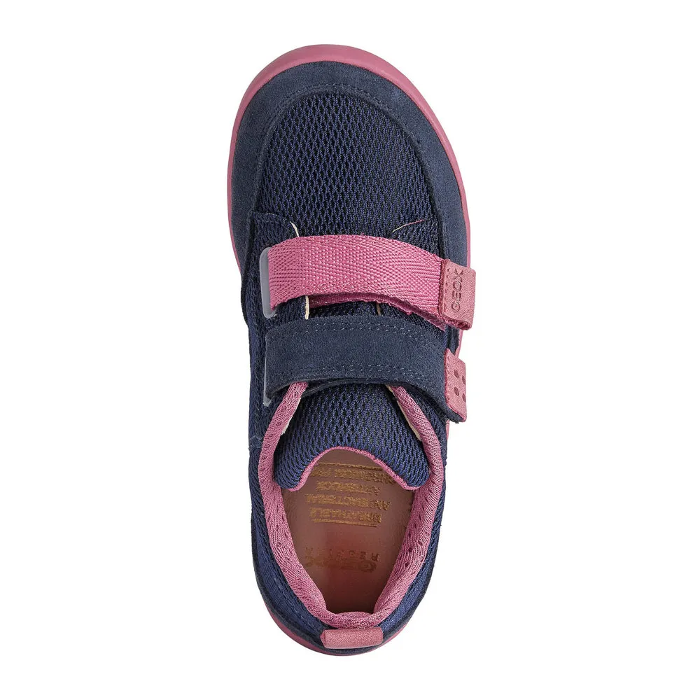 Geox J Barefeel Girl Navy/Fuchsia Trainers