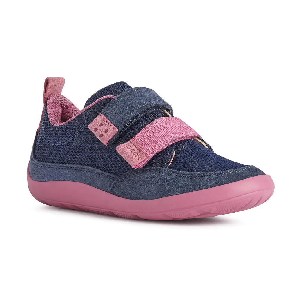 Geox J Barefeel Girl Navy/Fuchsia Trainers