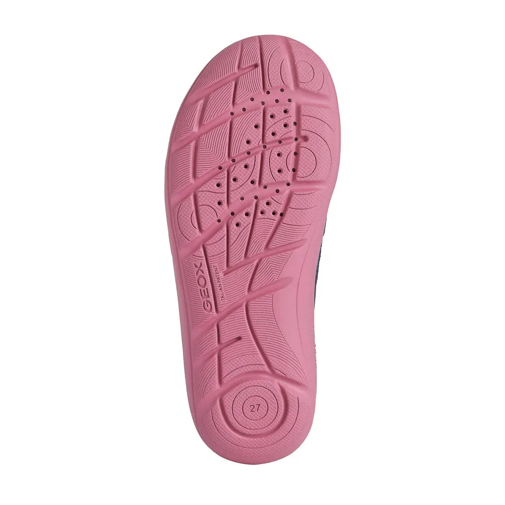 Geox J Barefeel Girl Navy/Fuchsia Trainers