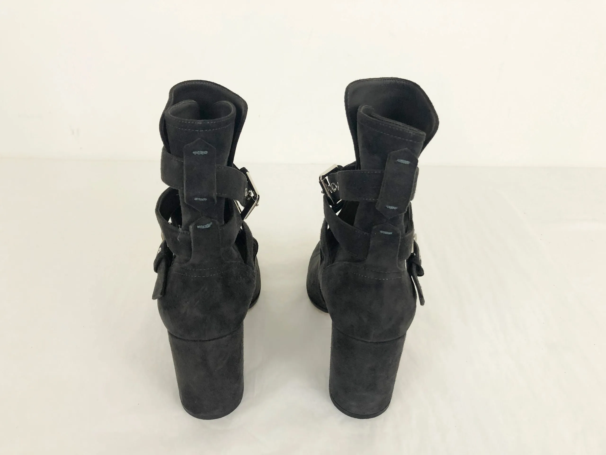 Gianvito Rossi Suede Buckle Boots Size 38 It (8 Us)