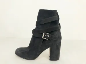 Gianvito Rossi Suede Buckle Boots Size 38 It (8 Us)