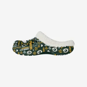 Green Bay Packers Womens Sherpa Lined Logo Love Clog