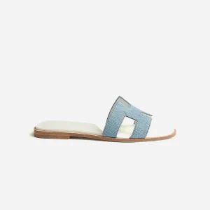Hermes Oran sandal Bleu Clair