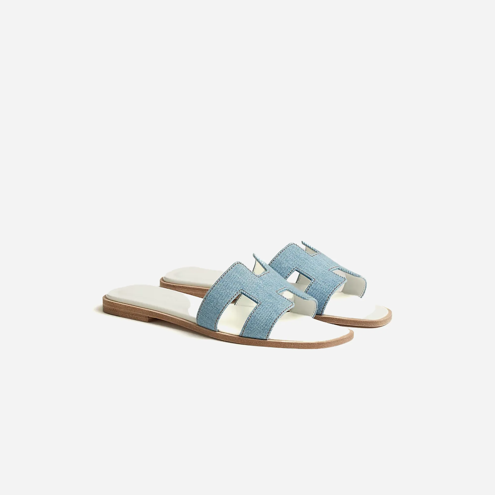 Hermes Oran sandal Bleu Clair