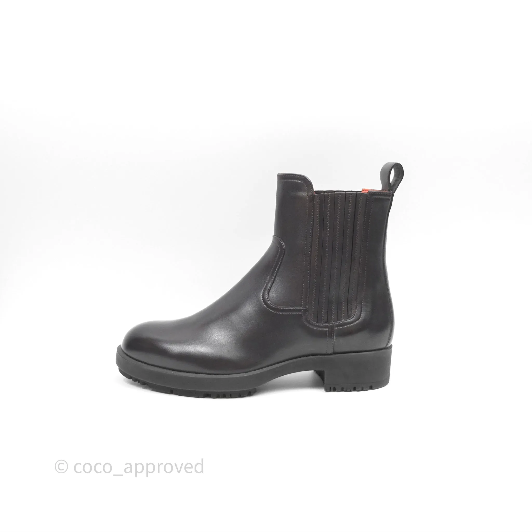 Hermès Kross Training Boots Moka Brown Calfskin Size 35