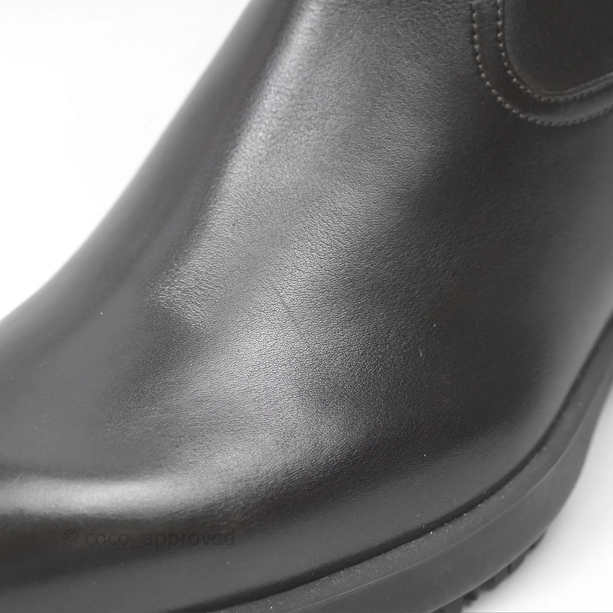 Hermès Kross Training Boots Moka Brown Calfskin Size 35