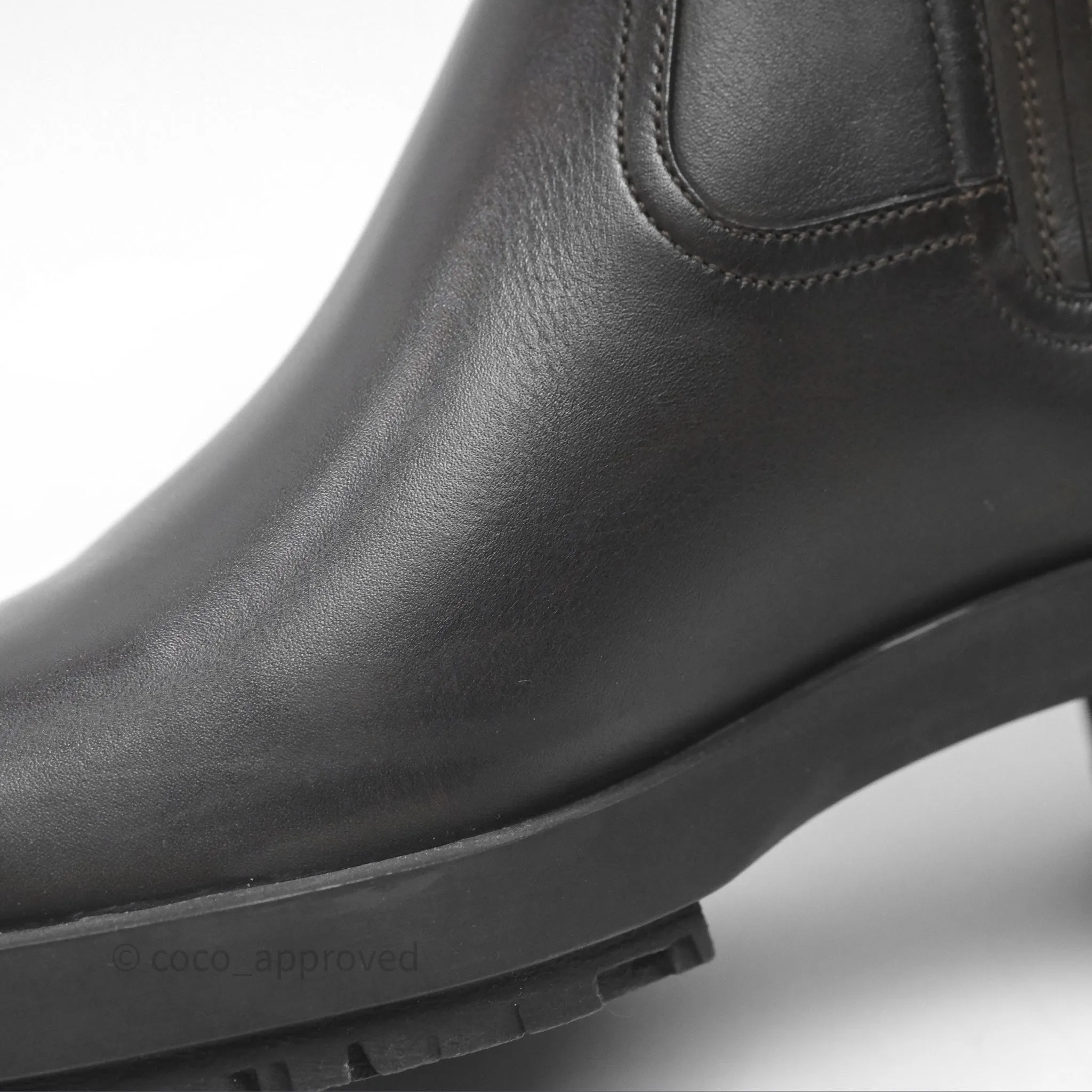 Hermès Kross Training Boots Moka Brown Calfskin Size 35