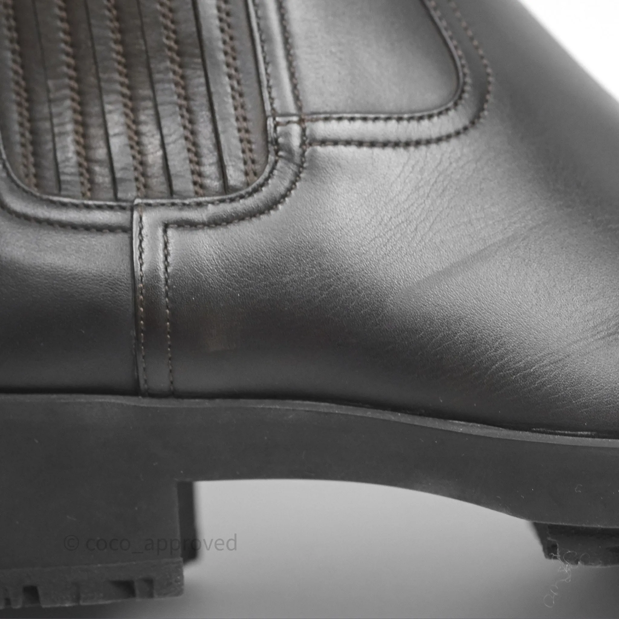 Hermès Kross Training Boots Moka Brown Calfskin Size 35