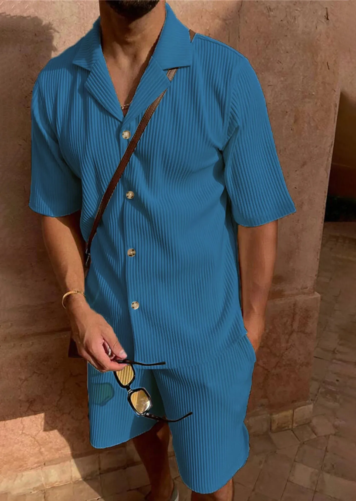 Herren Sommer Kurzarm Anzug Set "Tropical"