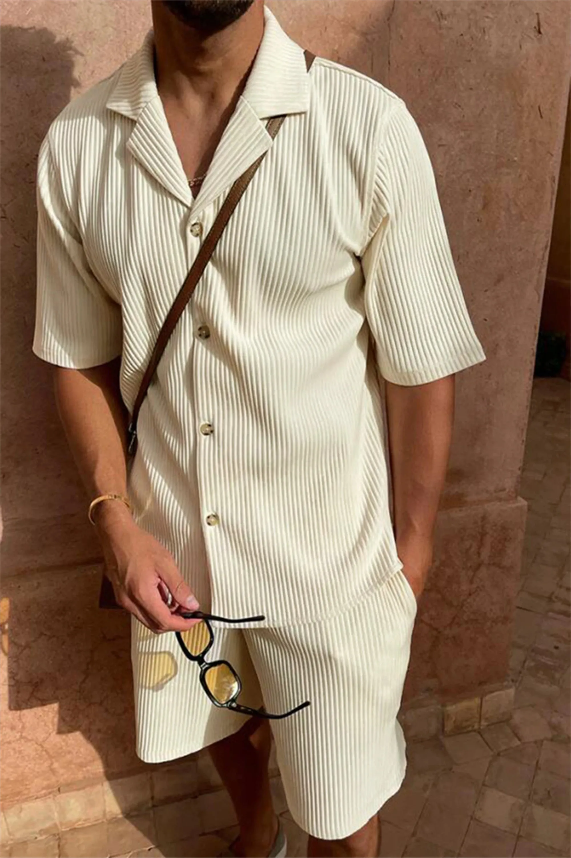 Herren Sommer Kurzarm Anzug Set "Tropical"