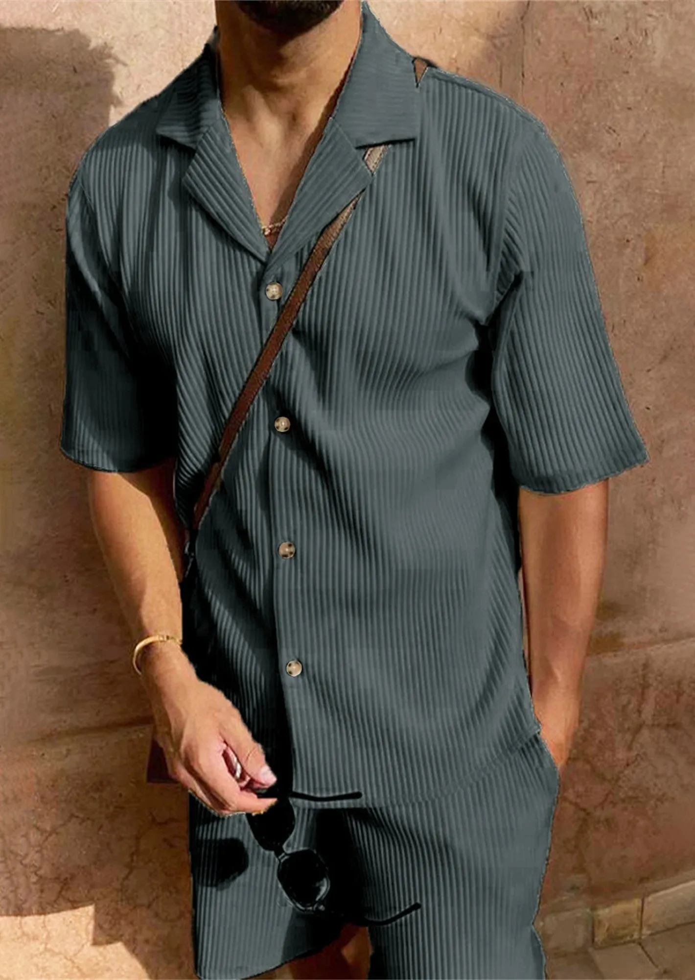 Herren Sommer Kurzarm Anzug Set "Tropical"