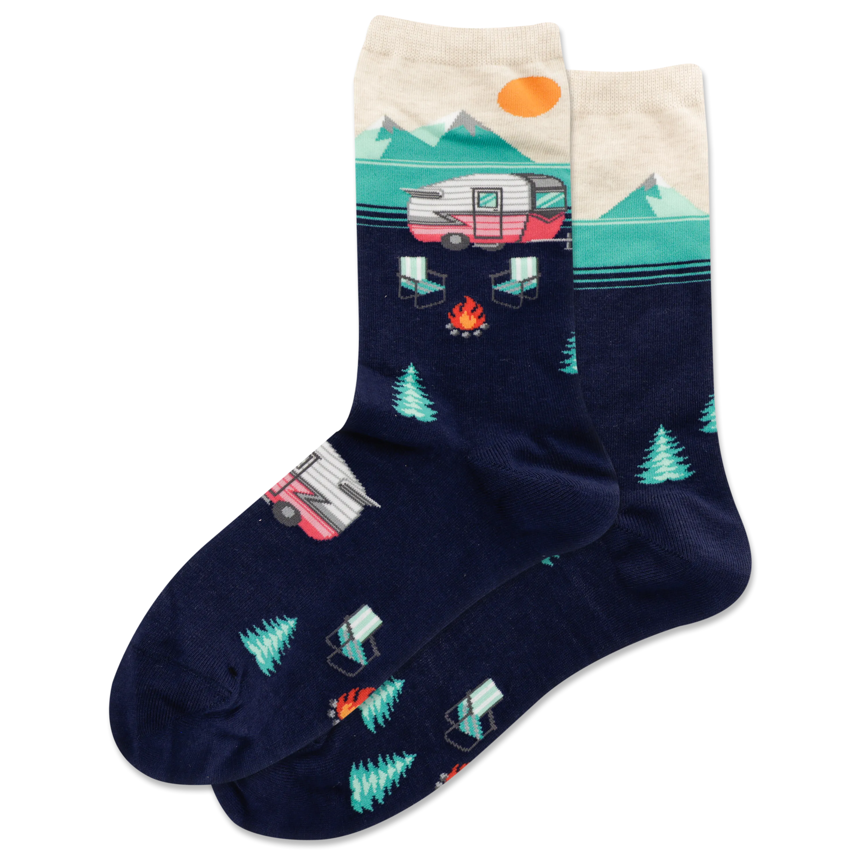 HOTSOX Women's Camper Scene Crew Socks
