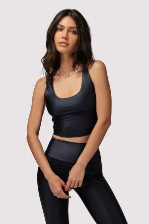 Indie Wet Look Crop Tank
