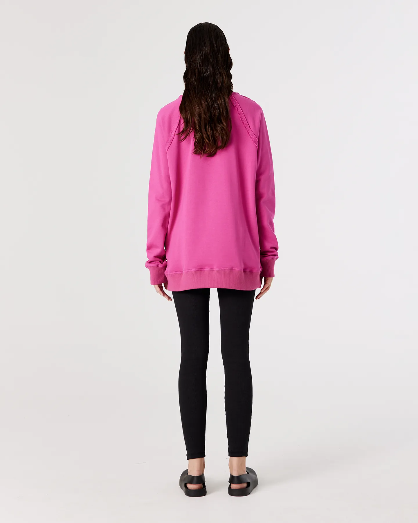 Jac   Mooki Raglan Crew Sweater - Orchid Flower