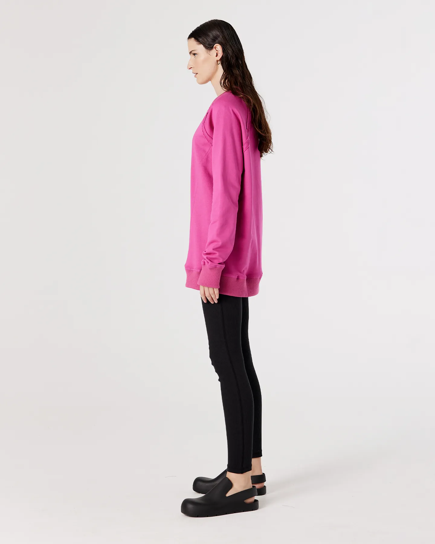 Jac   Mooki Raglan Crew Sweater - Orchid Flower